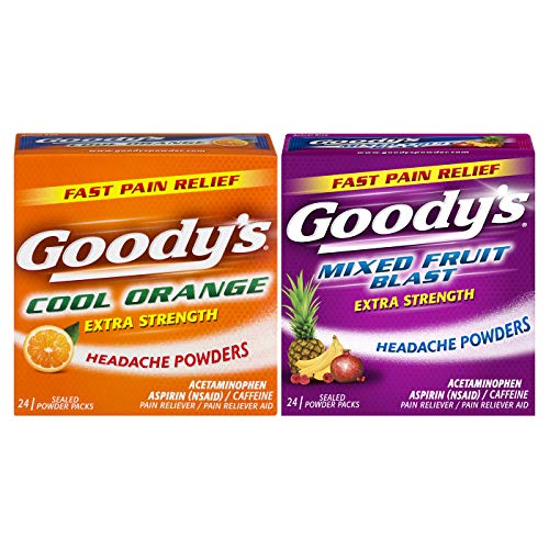 Product Cover Goody's Extra Strength Headache Powders Variety Flavor Pack | Cool Orange and Mixed Fruit | 2 Pack