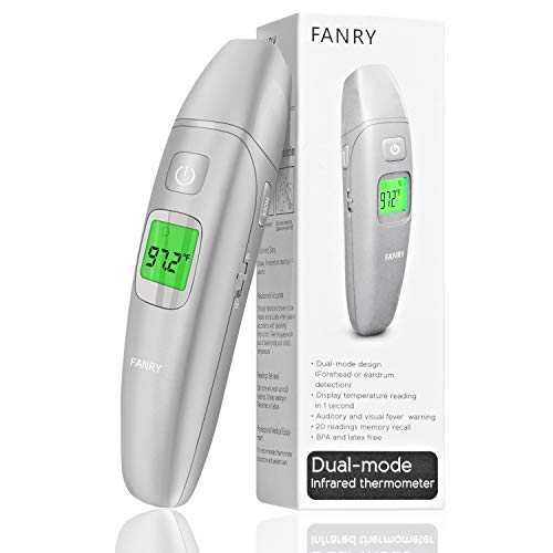 Product Cover Baby Thermometer- 3 in1 Forehead and Ear Thermometer for Fever,Instant Digital Medical Thermometer Temporal,Best Accuracy Basal Infrared Thermometer for Kids,Toddlers and Adults