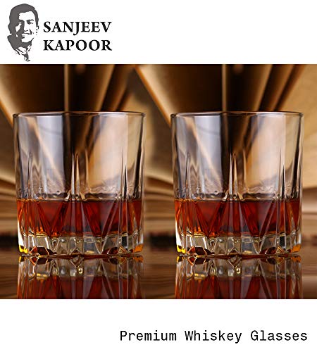 Product Cover SK glass Sanjeev Kapoor Monarch Wiskey Glasss, 320 ml, Transparent, Set of 2