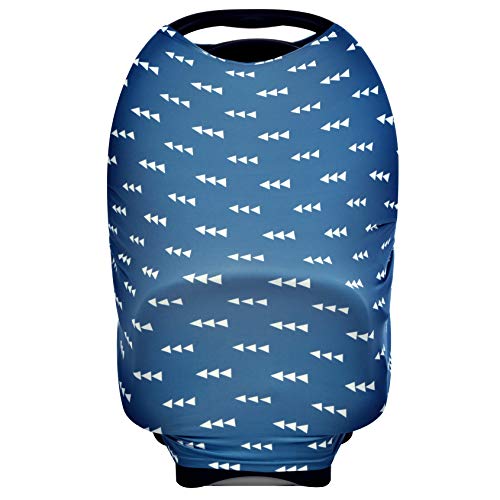 Product Cover Stockyfy Baby Car Seat Cover Nursing Cover Breastfeeding Scarf Infant Stroller Cover, Carseat Canopy for Baby Girl and Baby Boy - Blue