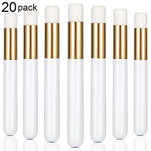 Product Cover 20 Pieces Lash Shampoo Brushes, Nose Pore Deep Cleaning Brush, Facial Cleansing Brushes, Eyelash Extensions Blackhead Brush Washing Brush Lash Cleanser (White)