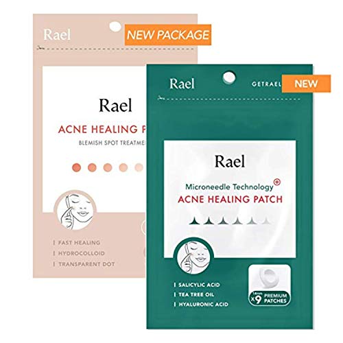 Product Cover Rael Acne Pimple Healing Patch - Microneedle Acne Spot, Absorbing Cover, Invisible, Blemish Spot, Hydrocolloid, Skin Treatment, Facial Stickers, Two Sizes, Blends in with skin (33 Patches, 2Pack)