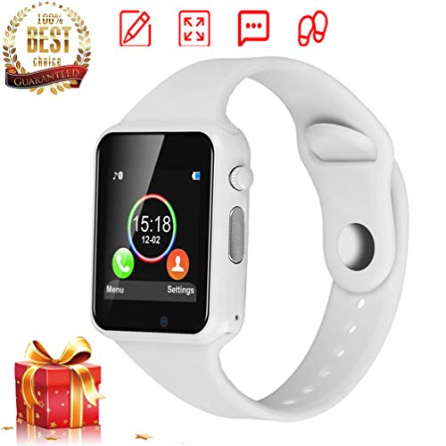 Product Cover DOROIM Smart Watch Bluetooth Smart Watch Sport Fitness Tracker Wrist Watch Touchscreen,Compatible iPhone iOS Samsung LG Android Women Men Kids (White)