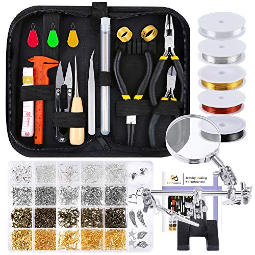 Product Cover PP OPOUNT Jewelry Making Supplies Wire Wrapping Kit with Instruction, Jewelry Beading Tools, Jewelry Wire, Helping Hands, Jewelry Findings and Pendants for Jewelry Making and Repairing