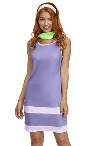 Product Cover Halloween Womens Lightweight Purple Costume Party Scoop Neck Sleeveless Dress L