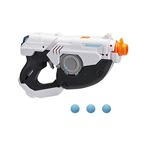 Product Cover NERF Rival Overwatch Tracer Blaster -- Spinning Reload Action -- 3-Round Capacity -- Includes 3 Official Rival Rounds