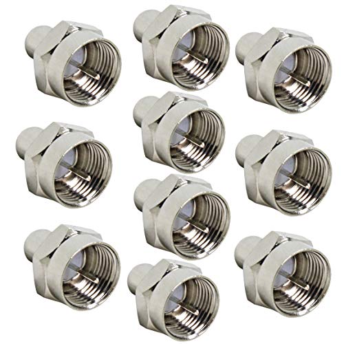 Product Cover Coax Cap Cover, 75 Ohm Terminator, 10-Pack, RFAdapter, Coax Terminator Caps for Ports on Splitter, AMP, Coaxial Cable, TV Antenna, Wall Plates, Booster