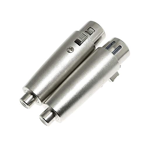Product Cover Maxmoral 2PCS XLR Female to RCA Female Jack Adapter XLR to RCA Converter Connector
