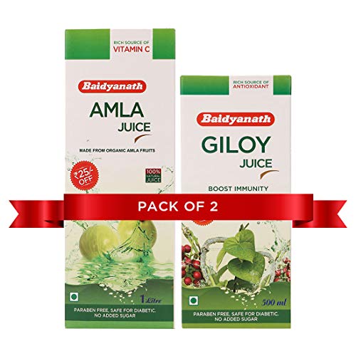 Product Cover Baidyanath, Jhansi Giloy (500ml) and Amla Juice (1000ml) - Pack of 2