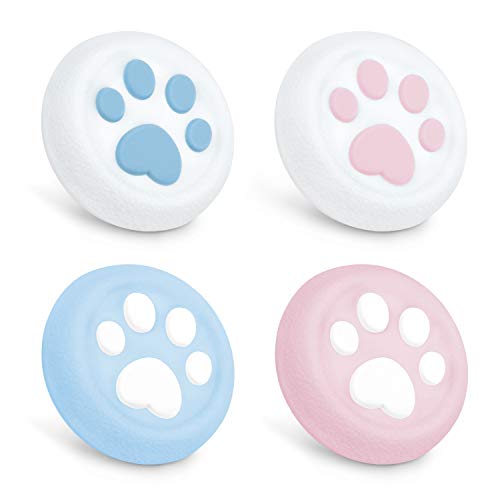 Product Cover GeekShare 4Pcs Cat Paw Thumb Grip Set for Switch Pro and PS4 Game Accessories Thumbstick Button (Color 01-Switch Pro/PS4)