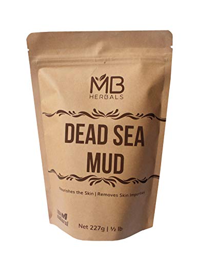 Product Cover MB Herbals Dead Sea Mud 227 Gram | Half Pound | Nourishes Exfoliates Softens & Detoxify the Skin | Helps to Prevent Hair Loss