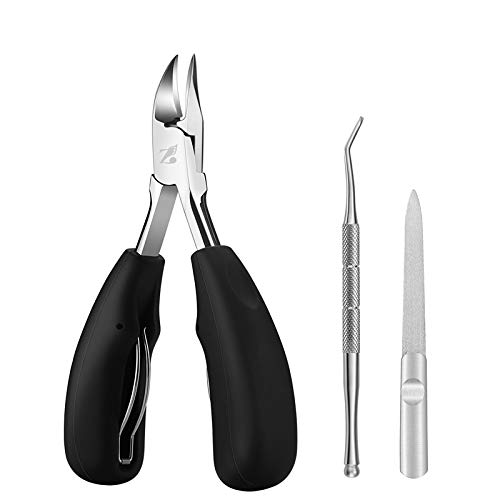 Product Cover Zonku Podiatrist Toenail Clippers,Professional Ingrown or Thick Toe Nail Clippers for Men Women Seniors, Large Nail Cutters Nippers Tool Set with Surgical Stainless Steel Super Sharp Blade Soft Handle