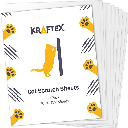 Product Cover Cat Scratch Deterrent Tape [8 Sheets] Cat Scratch Tape to Stop Cat Scratching Furniture. Effective Deterrent Tape Furniture Protectors from Cats. Cat Training Tape for Couch, Bed, Carpet and More