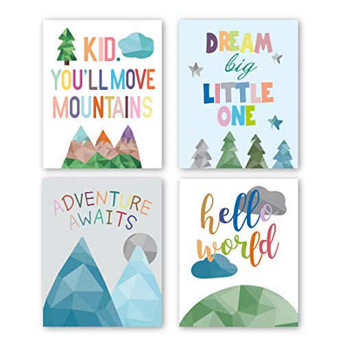 Product Cover HPNIUB Watercolor Inspirational Positive Quotes Art Prints Set of 4 (8
