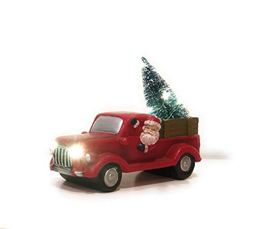 Product Cover THE NIFTY NOOK I Vintage Christmas I RED Truck I LED Lighted I Farmhouse Look I Home Decor I Great Gift