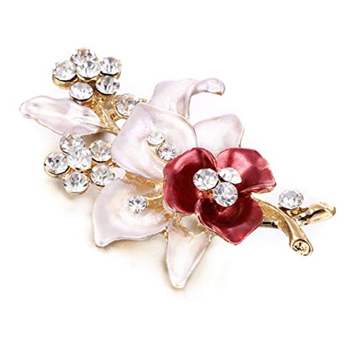 Product Cover Yevison Premium Quality Flower Brooch Rhinestone Lapel Collar Brooches Pin Jewelry Clothing Accessories for Women
