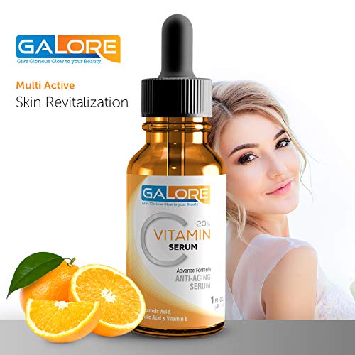 Product Cover GALORE 20% Vitamin C Serum For Face With Hyaluronic Acid and Ferulic Acid for Ultimate Skin Lightening and Anti Ageing Facial Serum 30 ml