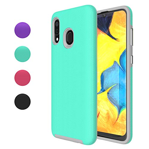 Product Cover Ownest Compatible Samsung Galaxy A20 Case,Samsung Galaxy A30 Case Anti-Fall Dual Layer 2 in 1 Hard PC TPU with Protection Lightweight for Samsung Galaxy A20,Galaxy A30 (6.4 Inch)-(Mint Green-3)