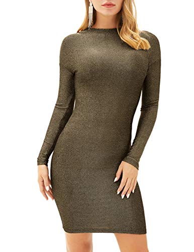 Product Cover GRACE KARIN Women's Long Sleeve Casual Slim Fit Evening Tight Dress XXL Bronze