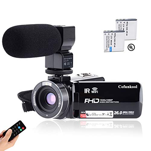 Product Cover CofunKool Camcorder 1080P 26MP Video Camera WiFi Vlogging Camera for YouTube, 270° Flipping 3.0