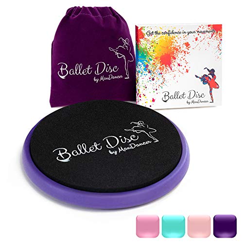 Product Cover Ballet Turning Disc for Dancers, Gymnastics and Ice Skaters. Portable Turn Board for Dancing on Releve. Make Your Turns, Pirouette and Balance Better(Purple)