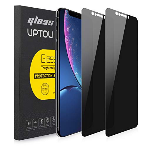Product Cover UPTOU Privacy Screen Protector for iPhone 11Pro Max,iPhone XS Max,Anti Spy Tempered Glass,Anti Scratch,Full Coverage,Case Friendly[6.5-Inch,2-Pack]