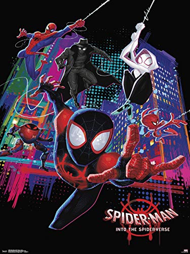 Product Cover MeiMeiZ Spider-Man Into The Spider-Verse Poster Standard Size 18-Inches by 24-Inches Wall Poster Print