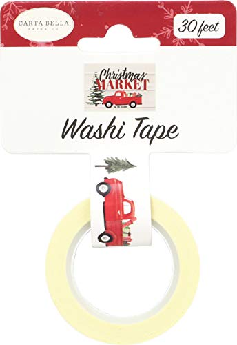 Product Cover Carta Bella Paper Company CBCM106026 washi Tape, red, Green, tan, Black, White