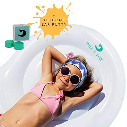 Product Cover Will & Fox Swimming Ear Band with Free Putty Ear Plugs Baby to Adults Swim Headband Thick Aquatic Neoprene