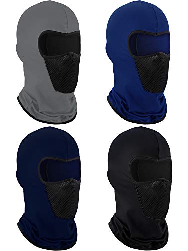 Product Cover 4 Pieces Summer Balaclava Face Mask Sun Dust Windproof Protection Mask Breathable Full Face Cover for Outdoor Activities