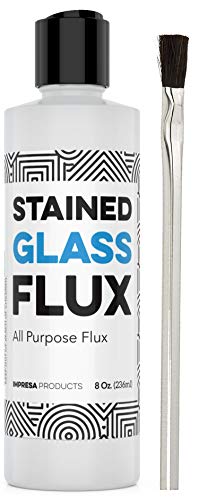 Product Cover 8oz Liquid Zinc Flux for Stained Glass, Soldering Work, Glass Repair and more - Easy Clean Up - Made in USA
