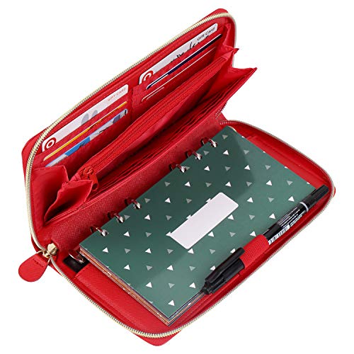 Product Cover Soligt All-in-One Cash Envelopes Wallet with 12 Budget Envelopes & Budget Sheets - Red