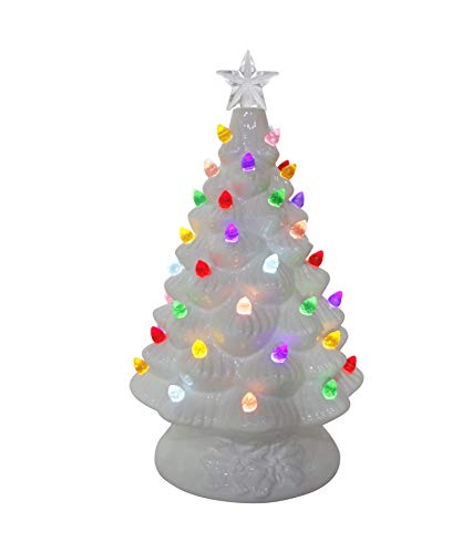 Product Cover ReLive Ceramic 8 Inch White Christmas Tree with White Lights and Music