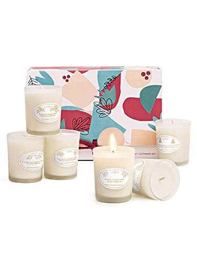 Product Cover Anjou Scented Candles Gift Set, 6 Pack Natural Soy Wax Aromatherapy, Smoke Free Strong Fragrance Relaxing Long Lasting Candles for Christmas Bath Stress Relief Home Decor