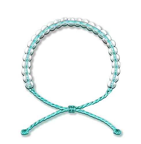 Product Cover BEAUTEVER Crystal Ocean Bracelet Glass Bead Waterproof Bracelet Wax Rope Braid Beach Handmade Men Women Jewelry-Cyan-blue
