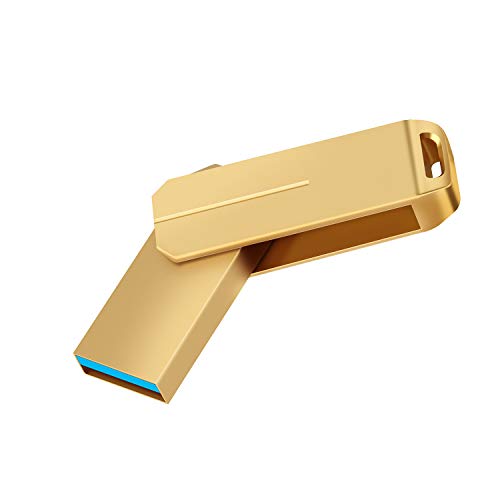 Product Cover PANGUK 128GB USB 3.0 Flash Drives Pen Drive Memory Stick Thumb Drive USB Drives (128GB Gold)