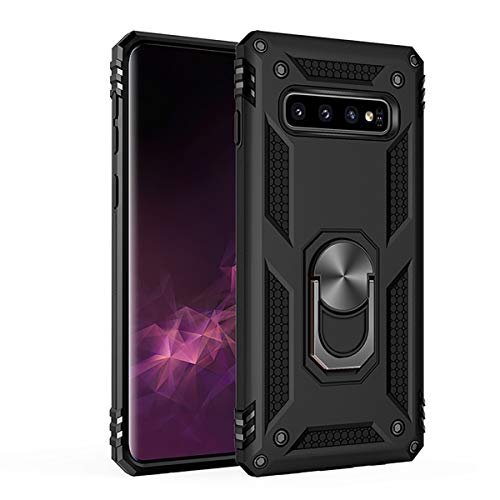 Product Cover Amuoc Samsung Galaxy S10 Plus Case 6.4 Inch (2019), [Military Grade ] 15ft. Drop Tested Protective Case | Kickstand | Compatible with Samsung Galaxy S10+ Black-