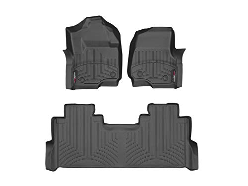 Product Cover WeatherTech Custom Fit FloorLiner for Ford Super Duty - 1st & 2nd Row (Black)