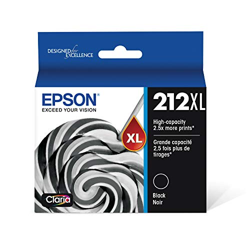 Product Cover Epson T212XL120 Expression Home XP-4100 4105 Workforce WF-2830 2850 212XL Ink Cartridge (Black) in Retail Packaging
