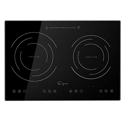 Product Cover Empava IDC12B2 Horizontal Electric Stove Induction Cooktop with 2 Burners in Black Vitro Ceramic Smooth Surface Glass 120V