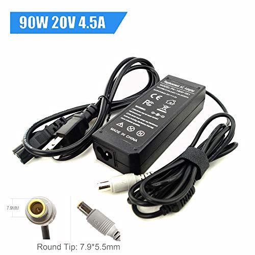 Product Cover Laptop Charger for Lenovo ThinkPad,90W AC Power Adapter Charger for Lenovo ThinkPad T400 T410 T420 T420s T500 T520 T530 X201 X220 X230 X140e T61 E420 E430 E520 E530 E545 SL510 S230u 40Y7659
