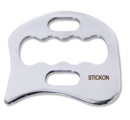 Product Cover Stainless Steel Gua Sha Scraping Massage Tool - STICKON IASTM Tools Great Soft Tissue Mobilization Tool (K Shape)