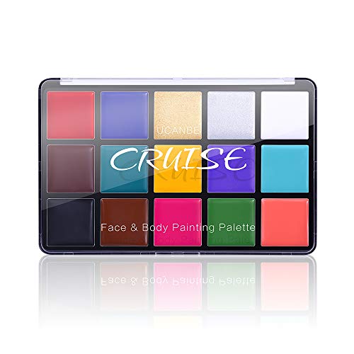 Product Cover Charmcode Face Body Paint Oil, Professional 15 Colors FX Makeup Palette- Non Toxic Hypoallergenic Safe Facepaints for Adults and Kids - Ideal for Halloween, Cosplay Costumes, Parties and Festivals