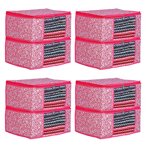 Product Cover Porchex Presents Non Woven Saree Cover Storage Bags for Clothes with primum Quality Combo Offer Saree Organizer for Wardrobe/Organizers for Clothes/Organizers for Wardrobe Pack of 3 (Pack of 8)