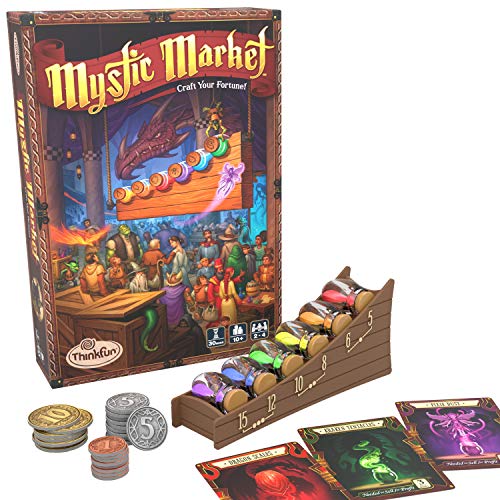 Product Cover ThinkFun Mystic Market Strategy Card Game for 2-4 Players Ages 10 and Up - an Exciting Fast Paced Game Perfect for Both Families and Gamers, Multi