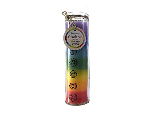 Product Cover Chakra & Luck Premium Seven Chakras Layered Candle | 7 Chakras from Crown to Root | Perfect for Positive Energy, Meditation and Relaxation