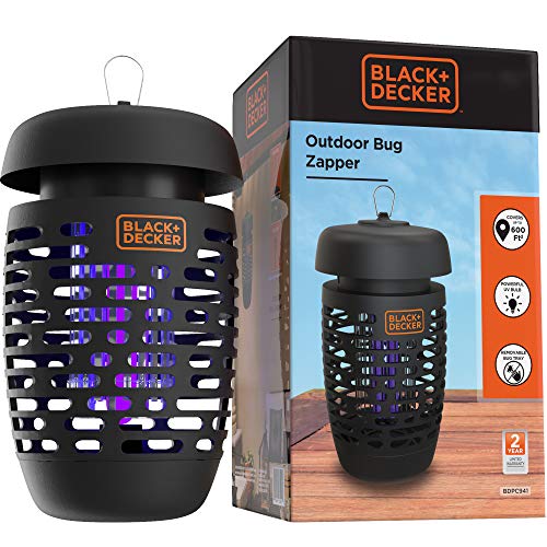 Product Cover BLACK+DECKER Bug Zapper Electric Insect Control For Flies, Gnats, Mosquitoes & Others For Indoor & Outdoor Use Covers Up to 625 Square Feet