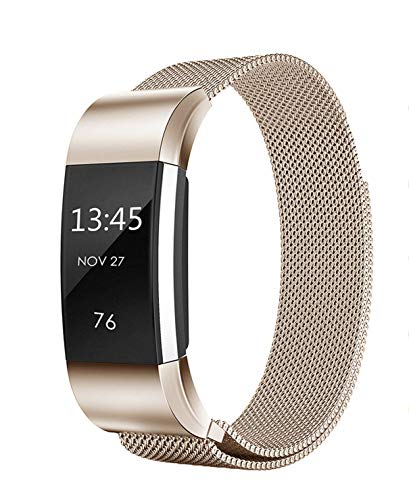 Product Cover LouisTech Adjustable Metal Bands, Compatabile for Fitbit Charge 3 Band,Stainless Steel Replacement Bracelet Strap with Unique Magnet Lock for Fitbit Charge 3 Device