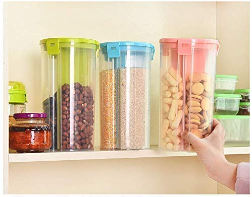Product Cover One Zone Storage Container for Kitchen 3 Sections Air Tight Transparent Food, Grain, Cereal Dispenser Storage Container Jar -1500ml,Storage containers,Masala Boxes for Kitchen,Masala containers (1)