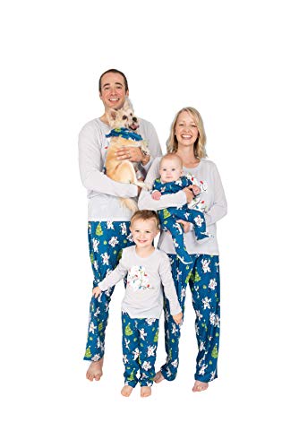 Product Cover Nite Nite Munki Munki Family Matching Winter Holiday Pajama Collection, Polar Bears, Blue, Kids XXS